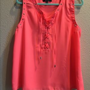 New Look Lace Up Blouse